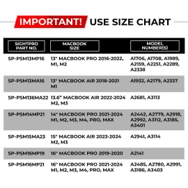 SightPro Magnetic Privacy Screen for MacBook Pro 13 Inch (2016, 2017, 2018, 2019, 2020, 2021, 2022, M1, M2) Removable Laptop Privacy Filter Shield and Protector