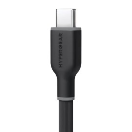 HyperGear® Flexi Pro USB-C® to USB-C® Soft-Touch Silicone Fast Charge and Sync Cable (15 Ft.; Black)