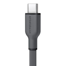 HyperGear® Flexi Pro USB-C® to USB-C® Soft-Touch Silicone Fast Charge and Sync Cable (15 Ft.; Gray)