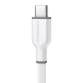 HyperGear® Flexi Pro USB-C® to USB-C® Soft-Touch Silicone Fast Charge and Sync Cable (15 Ft.; White)