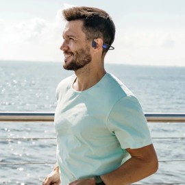 OPN Sound® Mezzo+ Bluetooth® Bone-Conduction Neckband Sports Headphones with Microphone, Black and Blue
