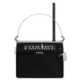 Sangean® PR-D6 Retro AM/FM Portable Analog-Tuning Radio with Strap