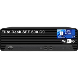 HP Elite Desk SFF 600 G9 Small Form Factor Desktop Computer, 13th Gen Intel 16-Core i7-13700 up to 5.1GHz, 32GB DDR5 RAM, 2TB PCIe SSD, DVDRW, WiFi 6, Bluetooth, Ethernet, Windows 11 Pro, AZ-XUT