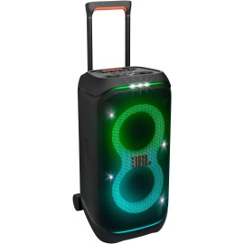 JBL PartyBox Stage 320 Portable Party Speaker with Telescopic Handle & Wide, Sturdy Wheels, Powerful JBL Pro Sound, Futuristic lightshow, Up to 18 Hours