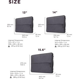 Lenovo Urban Laptop Sleeve 14 Inch for Laptop/ Notebook/Tablet Compatible with MacBook Air/Pro Water Resistant - Charcoal Grey
