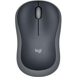 Logitech M185 - Mouse - optical - 3 buttons - wireless - 2.4 GHz - USB wireless receiver - swift gray