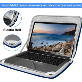 HoYiXi Housse 14 Pouces Cuir PU - Compatible MacBook Pro 14, ASUS, HP, Lenovo, Dell, Support Intégré