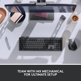 Logitech Master Series MX Master 3S - Mouse - ergonomic - optical - 7 buttons - wireless - Bluetooth, 2.4 GHz - Logitech Logi Bolt USB receiver - pale gray