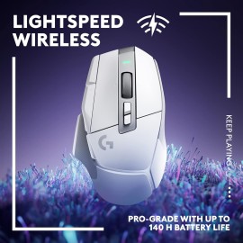 Logitech G G502 X LIGHTSPEED - Mouse - optical - wireless - 2.4 GHz - USB Logitech LIGHTSPEED receiver - white