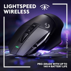 Logitech G G502 X LIGHTSPEED - Mouse - optical - wireless - 2.4 GHz - Logitech LIGHTSPEED receiver - black