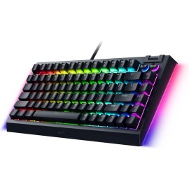 Razer BlackWidow V4 - Keyboard - 75%, hot-swappable - backlit - USB-C - QWERTY - US International - key switch: Razer Orange Gen-3 - black