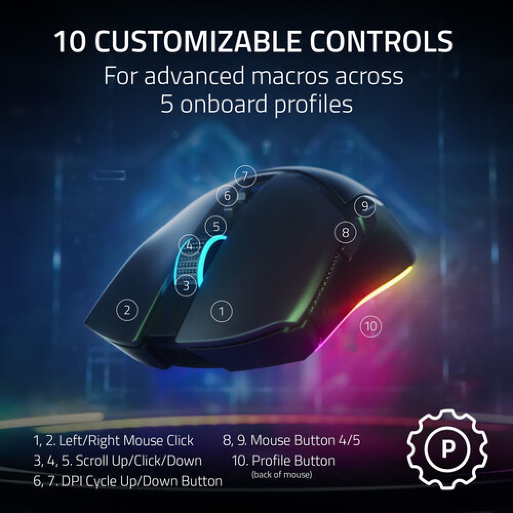 Razer Cobra - Mouse - Bluetooth - Wireless - Lightweight Gaming Mouse ...