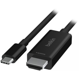 Belkin Connect - Adapter cable - 24 pin USB-C male to HDMI male - 2 m - black - passive, 8K60Hz support, DP Alt mode support