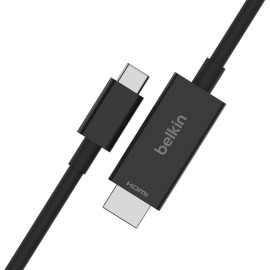 Belkin Connect - Adapter cable - 24 pin USB-C male to HDMI male - 2 m - black - passive, 8K60Hz support, DP Alt mode support