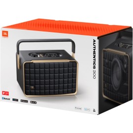 JBL Authentics 300 - Smart speaker - for portable use - 2.0-channel - Wi-Fi 6, Bluetooth - App-controlled - 2-way - black