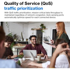 Linksys LGS108P - Switch - unmanaged - 4 x 10/100/1000 (PoE+) + 4 x 10/100/1000 - desktop, wall-mountable - PoE+ - AC 100/230 V - 2 years warranty