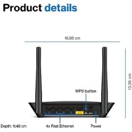 Linksys E5400 - Wireless router - 4-port switch - Wi-Fi 5 - Dual Band