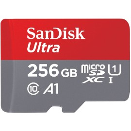 SanDisk Ultra - Flash memory card (microSDXC to SD adapter included) - 256 GB - A1 / UHS Class 1 / Class10 - microSDXC UHS-I