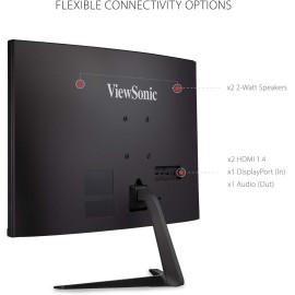 ViewSonic VX3218-PC-MHD 32 Inch Curved 1080p 1ms 180Hz Gaming Monitor with FreeSync Premium, Eye Care, HDMI and Display Port