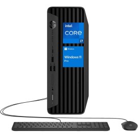 HP ProDesk 400 G9 Small Form Factor Business Desktop, Intel i7-12700 Processor, 32GB RAM, 1TB PCIe SSD, Wi-Fi 6, HDMI, Type-C, RJ-45, Display Port, Wired KB and Mouse, Windows 11 Pro, Black