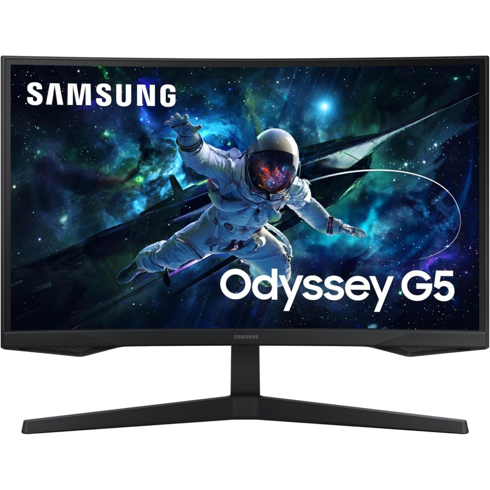 SAMSUNG 32-Inch Odyssey G55C Series QHD 1000R Curved Gaming Monitor, 1ms(MPRT), HDR10, 165Hz, AMD Radeon FreeSync, Eye Care