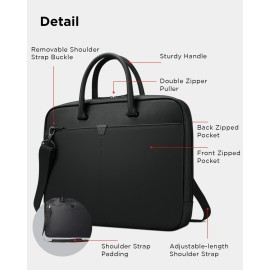 Lenovo 15.6-inch Laptop Bag (T200) - Water Resistant Leather Messenger Bag