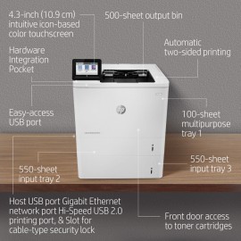 HP Laserjet Enterprise M612dn Monochrome Duplex Printer