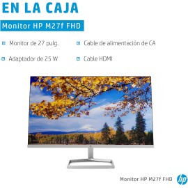 HP Monitor M27F Full HD IPS Silver Black 27 Inch
