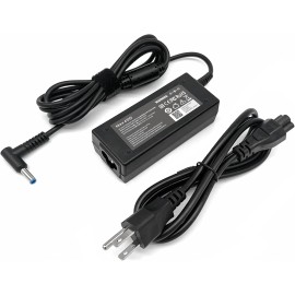 HP Laptop Charger 45W Watt 4.5mm Blue Tip AC Power Adapter - 19.5V 2.31A,HP Pavilion x360 11 13 15,HP Elitebook Folio 1040 G1;HP Stream 13 11 14, black, HSTNN-CA41