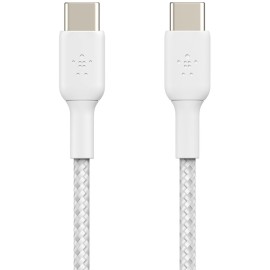 Braided USB-C to USB-C Cable (1m / 3.3ft, White)