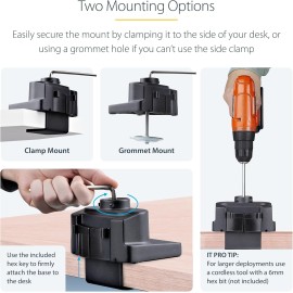 StarTech.com Desk Mount Dual Monitor Arm - Full Motion Monitor Mount for VESA Displays up to 32