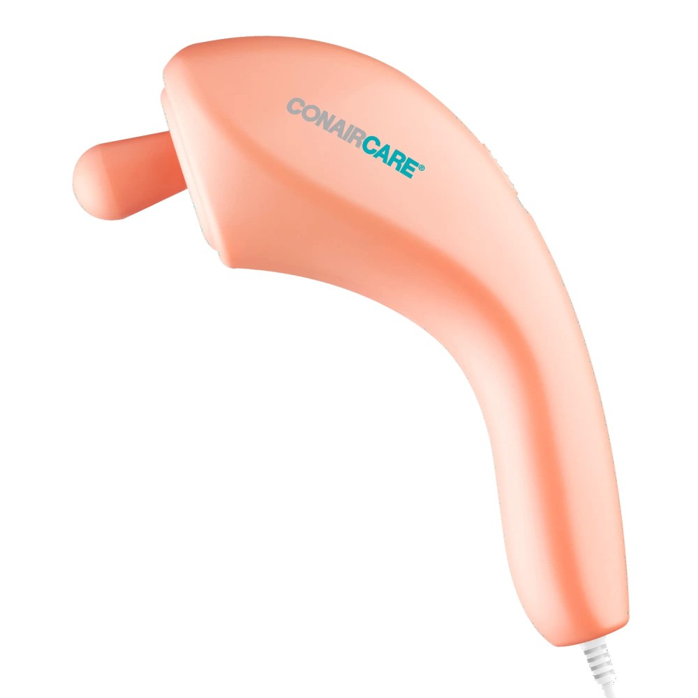 Face and Body Massager Peach features soft tissue vibration massage. Use all over your body