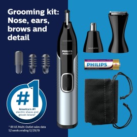 Philips Norelco Nose Trimmer 5000 for Nose, Ears, Eyebrows Trimming Kit
