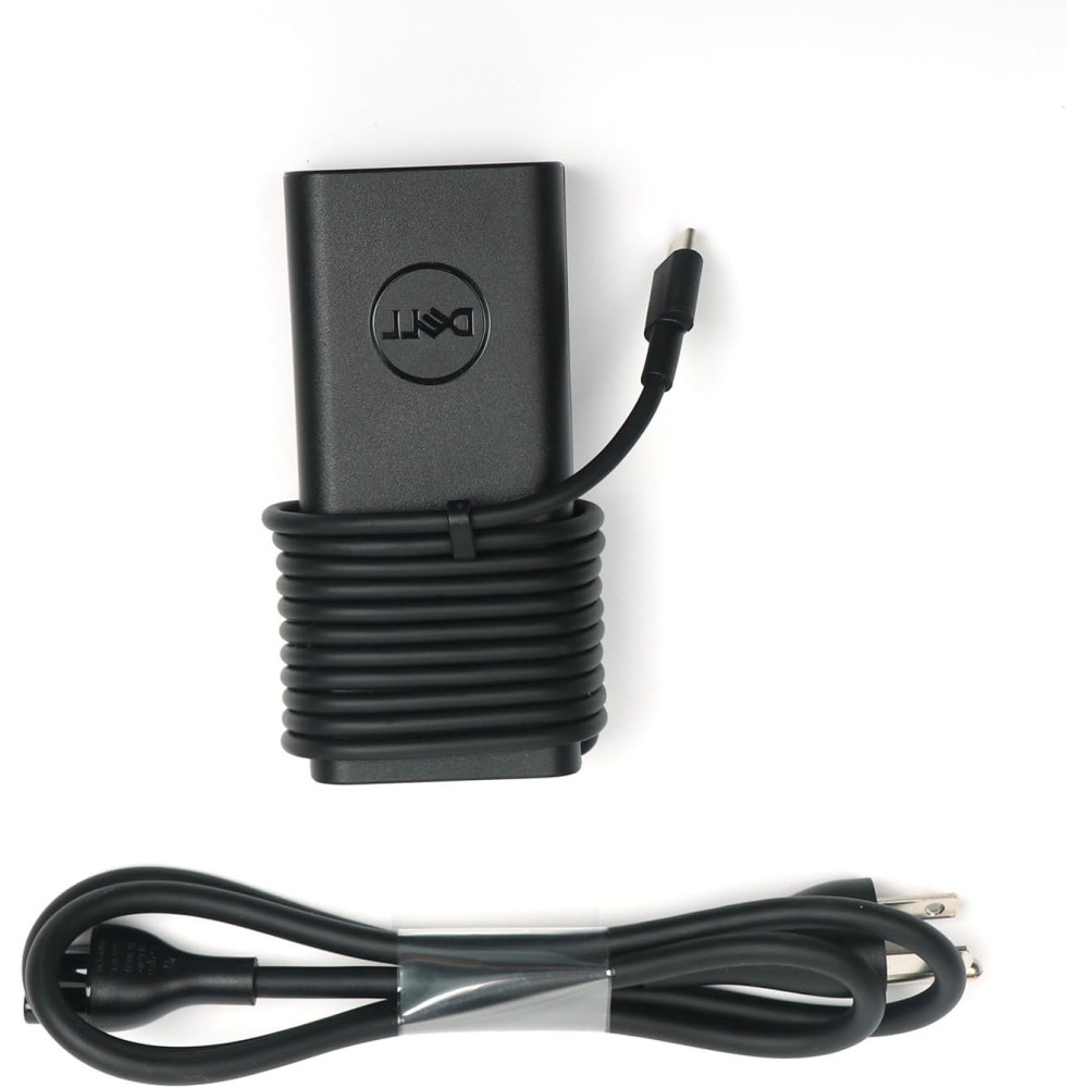 Dell 65W HA65NM190 USB-C Laptop Charger Adapter with Power Cord Cable