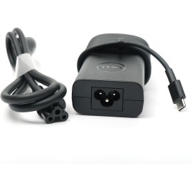 Dell 65W HA65NM190 USB-C Laptop Charger Adapter with Power Cord Cable