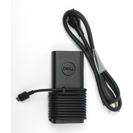 Dell 65W HA65NM190 USB-C Laptop Charger Adapter with Power Cord Cable