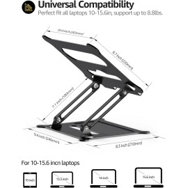 Urmust Laptop Notebook Stand Holder Adjustable Laptop Stand Portable Laptop Riser