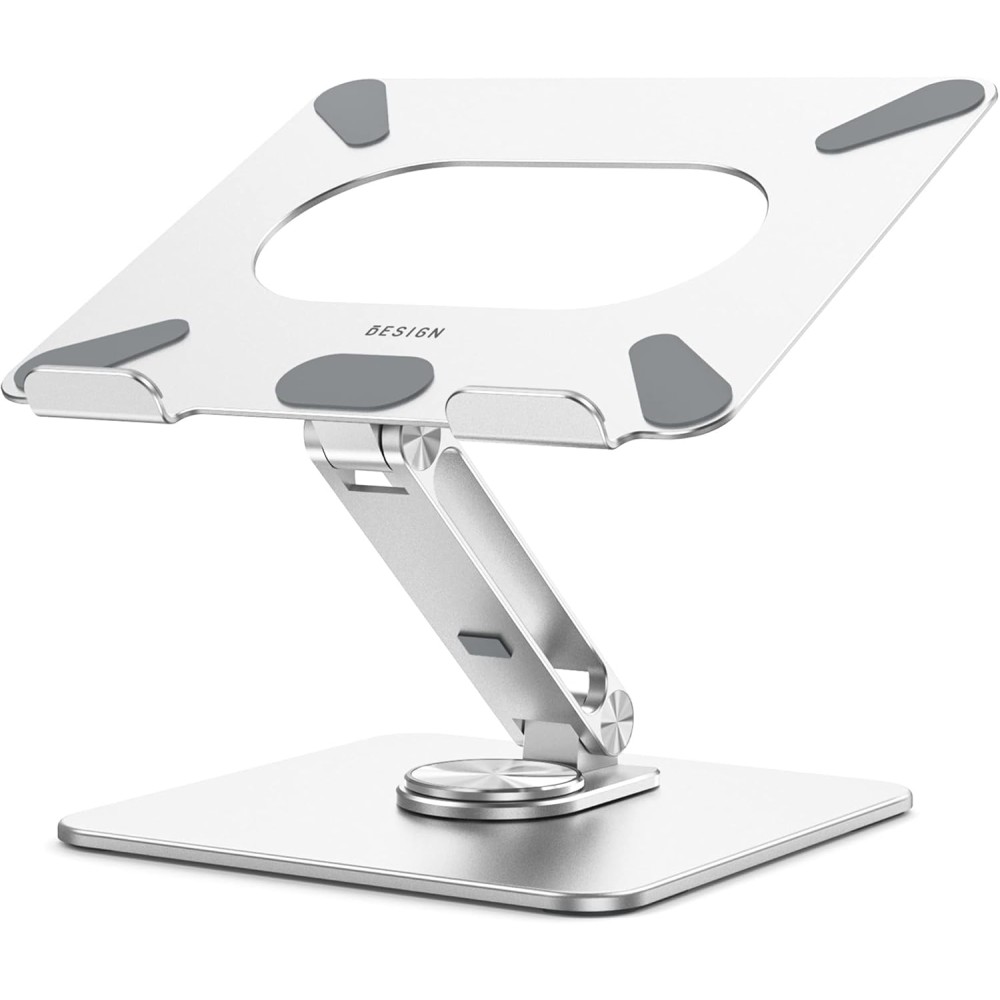 BESIGN LSX7 Laptop Stand with 360° Rotating Base, Ergonomic Adjustable Notebook Stand, Riser Holder Computer Stand