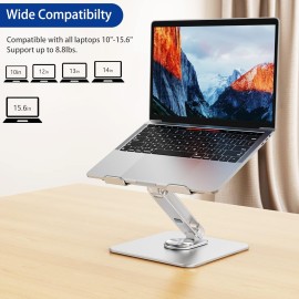 BESIGN LSX7 Laptop Stand with 360° Rotating Base, Ergonomic Adjustable Notebook Stand, Riser Holder Computer Stand