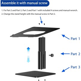 BESIGN LSX6N Laptop Stand, Ergonomic Adjustable Notebook Riser Holder, Computer Stand Compatible