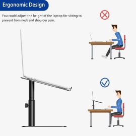 BESIGN LSX6N Laptop Stand, Ergonomic Adjustable Notebook Riser Holder, Computer Stand Compatible