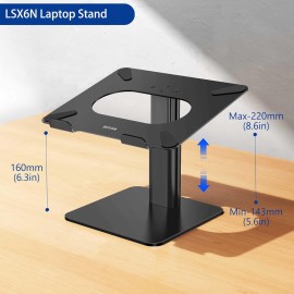 BESIGN LSX6N Laptop Stand, Ergonomic Adjustable Notebook Riser Holder, Computer Stand Compatible