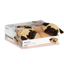 Health Touch Animal Foot Massager, with Relaxing Vibration, Ultra Soft - Dog, Brown Color