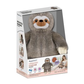 Health (H-4525-0 D) Touch Weighted Animal Warmer with Lavender, Removable Heat Pack with 1.5 lbs Clay Beads - Sloth