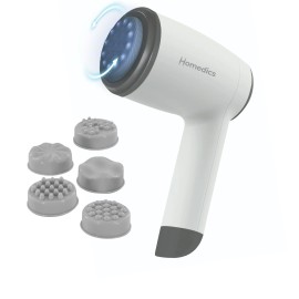 Homedics Shiatsu Handheld Massager, Cordless & Rechargeable, White