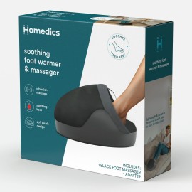 Homedics Vibration Foot Massager with Soothing Heat, Black
