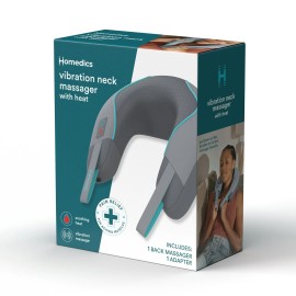 Homedics Neck Massager with Comfort Foam Vibration and Soothing Heat