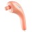 Face and Body Massager Peach features soft tissue vibration massage. Use all over your body