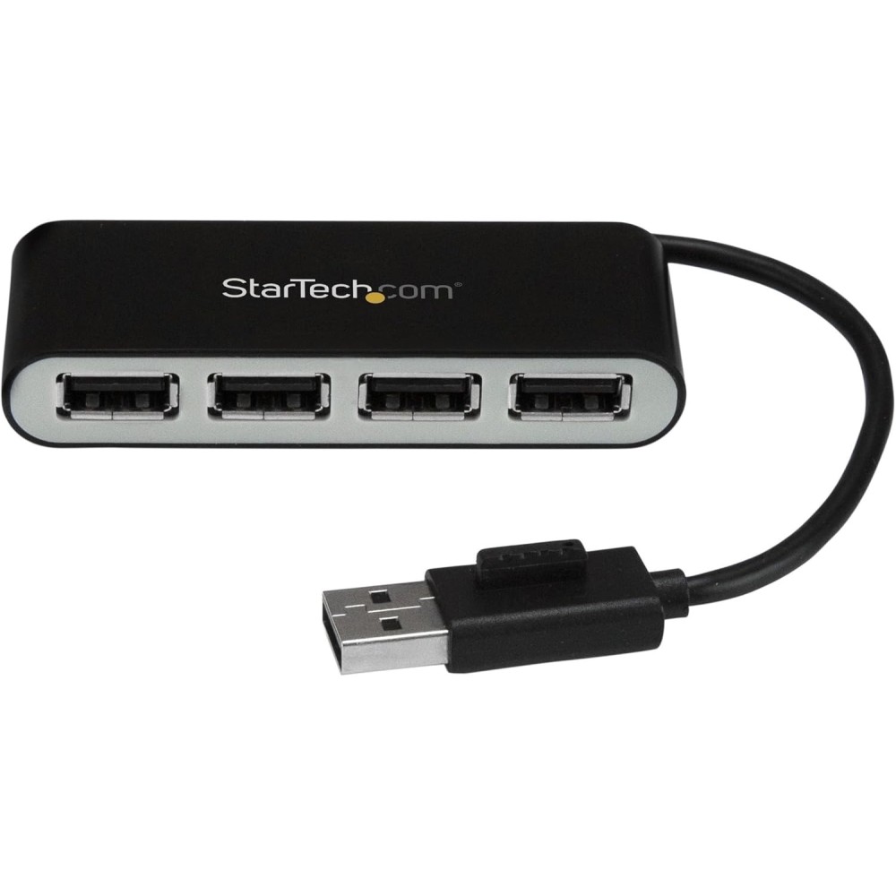 StarTech 4 Port USB 2.0 Hub - USB Bus Powered - Portable Multi Port USB 2.0 Splitter and Expander Hub - Small Travel USB Hub (ST4200MINI2) - Hub - 4 x USB 2.0 - desktop
