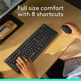 Logitech MK295 Silent - Keyboard and mouse set - wireless - 2.4 GHz - Black